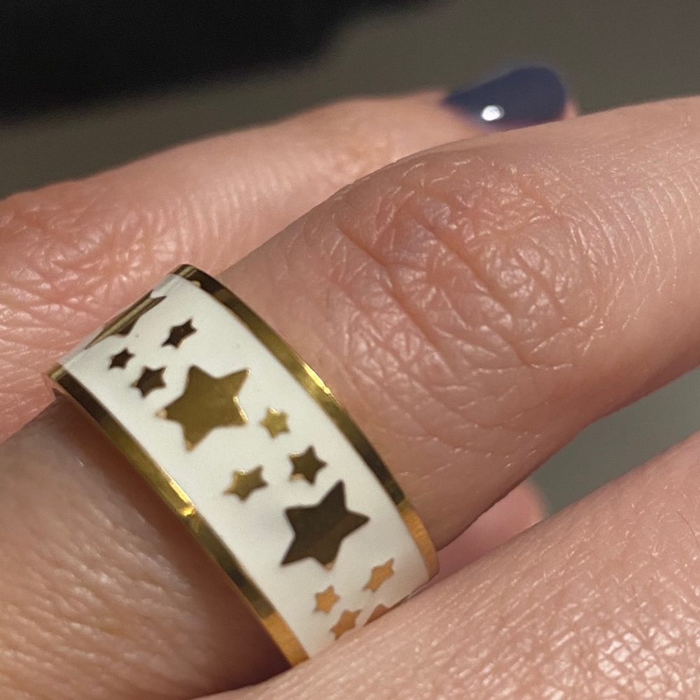 18k Gold Plated Ring - Stars - Picture 3 of 4